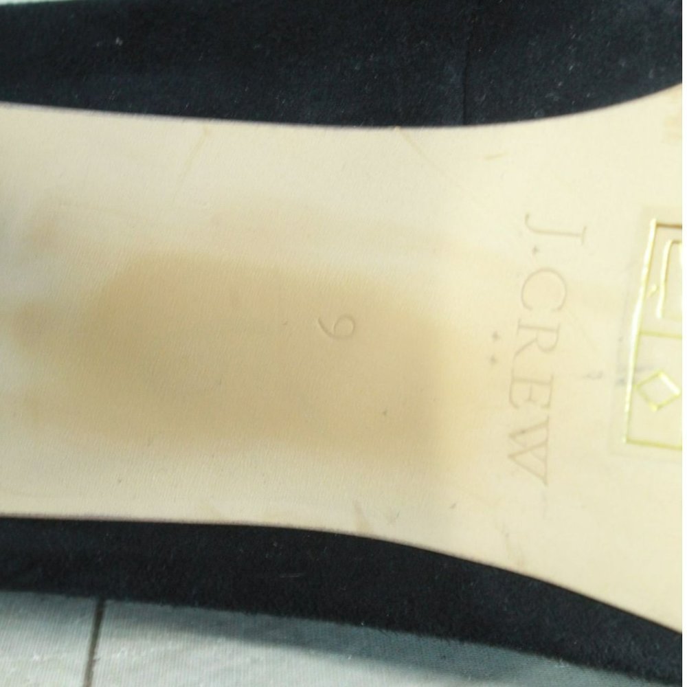J Crew Black Suede Slip On Comfort Casual Pump Shoes Size 9 - Picture 8 of 9